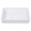 Lavabo de salle de bain rectangulaire 24 po x 16 po en céramique blanche moderne-123616570
