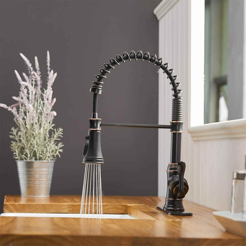 AWZTOO Pull Down Kitchen Faucet, Oil Rubbed Bronze