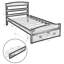 Lit plateforme simple avec tiroir de rangement et support à lattes de bois sans sommier-1971206850
