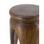 Table d'appoint en bois de paulownia sculpté 11 x 11 x 16,5 po avec finition brun naturel
