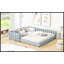Lit plateforme tapissier grand et simple TG