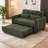 52.10" Loveseat Pull-Out Sofa Bed With Adjustable Backrest, USB Ports, Tufted Design And Two Lumbar Pillows-439925168