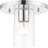 1 Light Flush mount ceiling light fixture with Clear Glass Shade-423900728