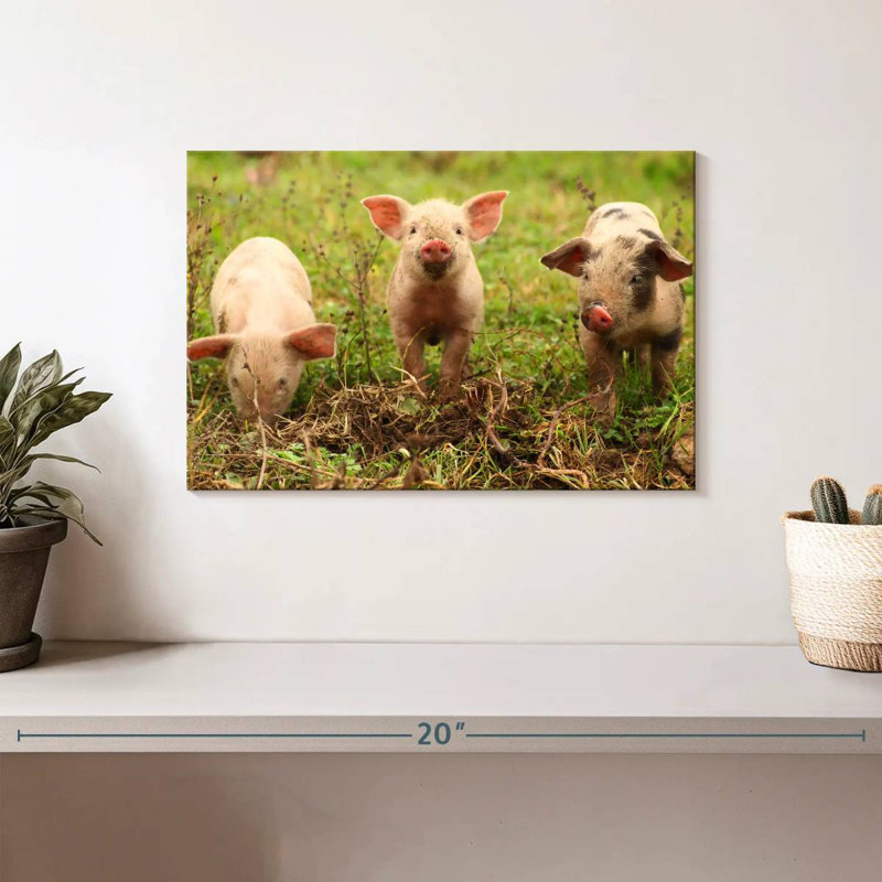 Brampt Three Piglets, 8" H x 12" W