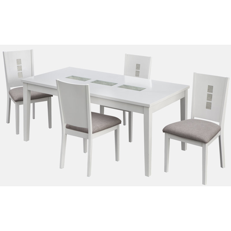 Malon Dining Set, 5 Pieces: Table, 4 Chairs