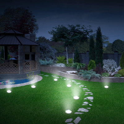 Solar Powered Integrated LED Pathway Light Kit