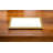 9" Gold and White Rectangular Metal Serving Tray