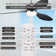 52'' ABS Blades Ceiling Fan With Lights And Remote