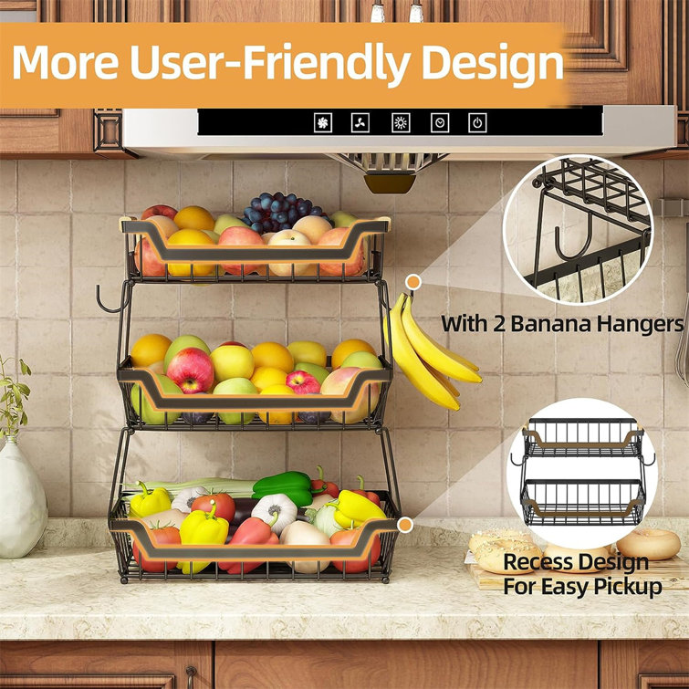 Metal/Wire Fruit Basket Kitchen Wildon Home