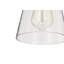 Luminaire suspendu moderne 1 lumière Cassand avec abat-jour en verre conique transparent-1202397197