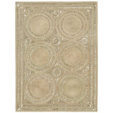 Mehndi Hand Braided Geometric Area Rug in Beige