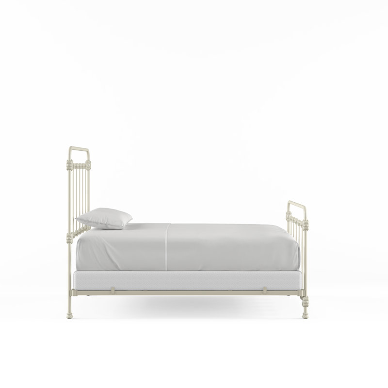 160 Picket Fence Bed | Complete Standard, Twin, Gloss Off-White