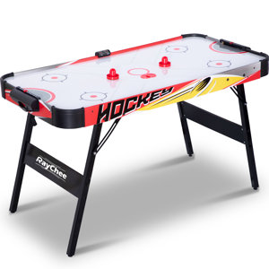 RayChee 54" 2 -Player Foldable Air Hockey Table with Digital Scoreboard, 2 Pucks, 2 Pushers, Powerful 12V Motor