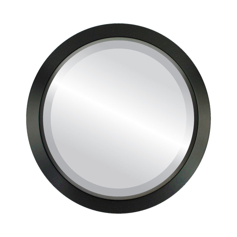 Arlow Round Mirror, Matte Black, 20" x 20"