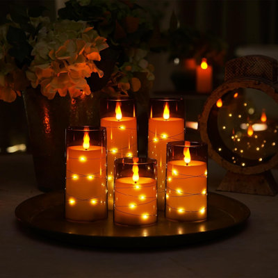 Unscented Flameless Pillar Candle