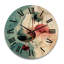Horloge murale circulaire surdimensionnée aux nuances de bleu rétro III-1433716039