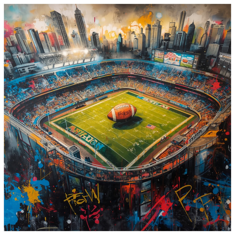 Housses de couette Cityscape Football Stadium, Queen