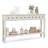 Lark Manor 60" Console Table Retro Entryway Sofa Table With 4 Drawers & Open Shelf Hallway White