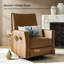 Fauteuil inclinable manuel berçant en cuir Jerseyville-1351637236
