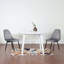 Ensemble de salle à manger 5 pièces, table de salle à manger ronde blanche avec 4 chaises-299661416