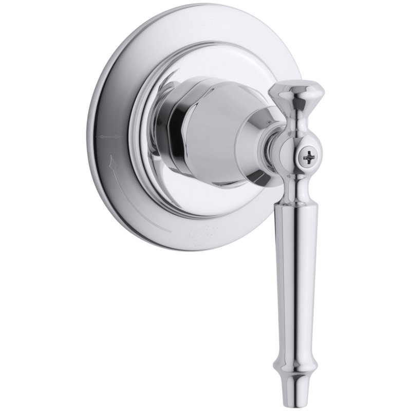 Garniture de valve à contrôle de volume avec poignée levier Antique ™, valve non incluse, Chrome poli