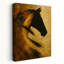 Art doré abstrait cheval contemporain-726562038