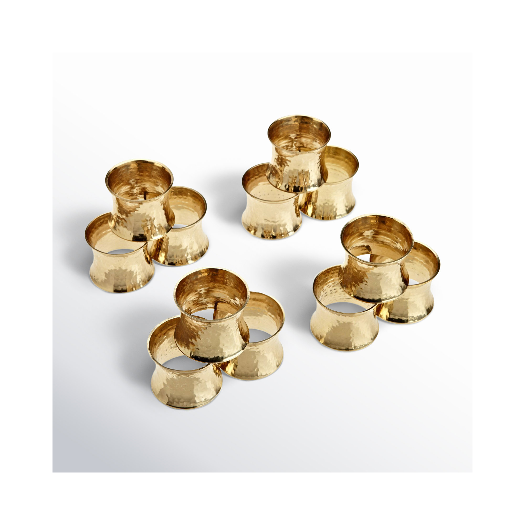 Hammered Napkin Ring, Yellow
