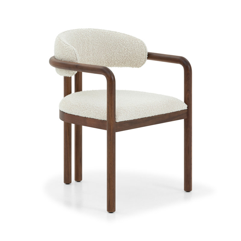 Fowler Upholstered Arm Chair, Classic Walnut