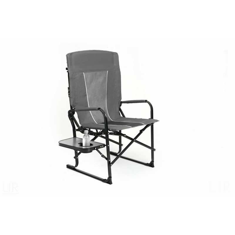 Camping Directors Chair, Heavy Duty,Oversized Portable Folding Chair With Side Table, Pocket For Beach, Fishing,Trip,Picnic,Lawn Grey, Chair