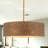 4-Light Brass Gold Drum Chandelier 17.75"