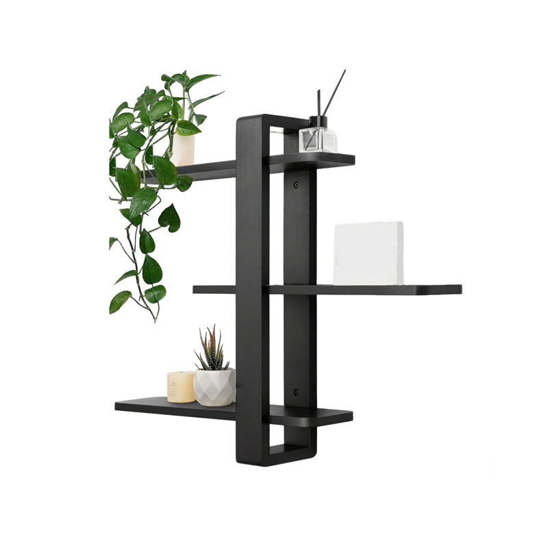 50cm W Solid Wood Wall Mounted Shelving Unit