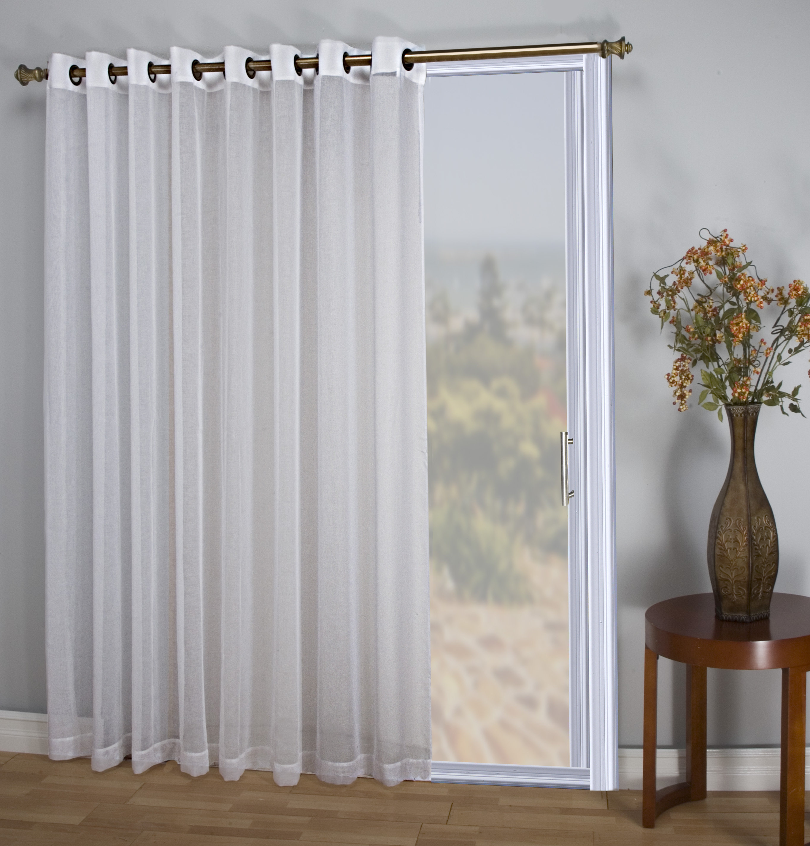 Rosecliff Heights Kendrick Patio Solid SemiSheer Grommet Single