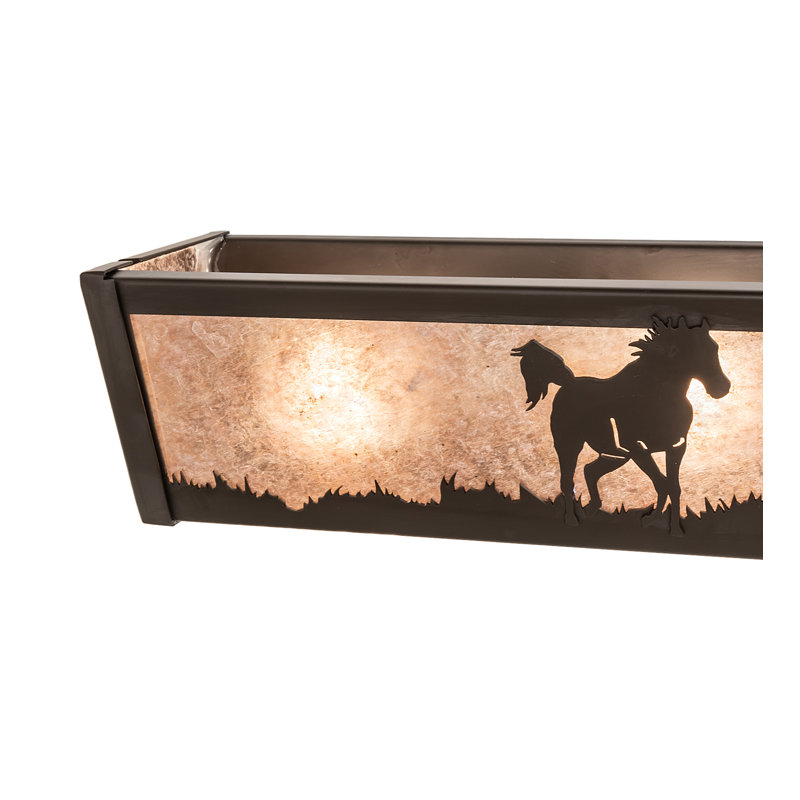 - Light Vanity Light, 4.5" H x 36" W x 5.5" D, Silver, Oil Rubbed Bronze