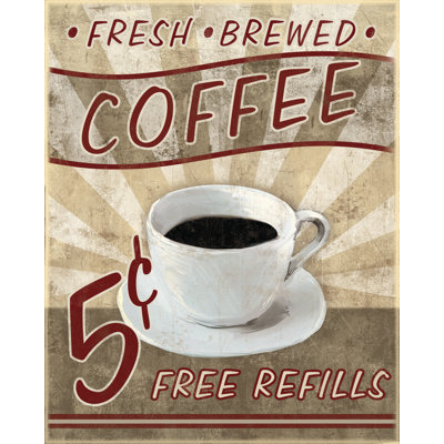 Fresh Coffee Vintage - Painting Print