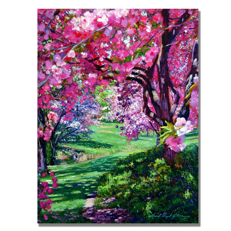 « sakura amour » par david lloyd’s glover, reproduction d’art sur toile tendue encadrée, H 24 po x l 18 po x P 2 po