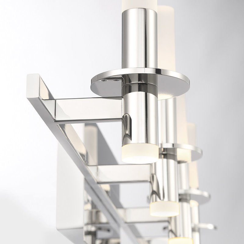 Ensemble de meuble-lavabo 8 lumières Torna, Nickel poli