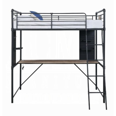 Lit mezzanine simple Cordelia avec bureau Cordelia