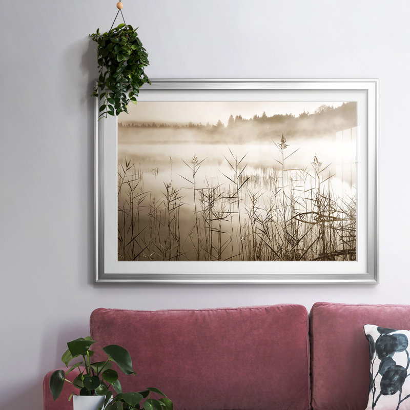 Doux sépia doux, impression sur papier, Argent, H 27 po x l 39 po x P 1,5 po