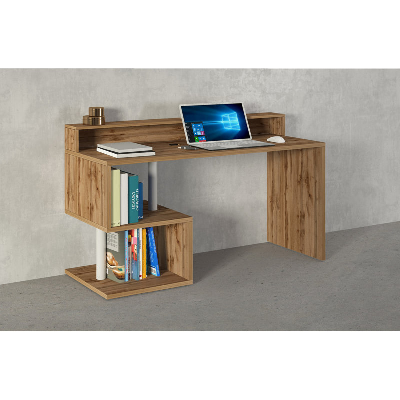 Nang Computer Desk, 92.50cm H x 140cm W x 50cm D, Brown