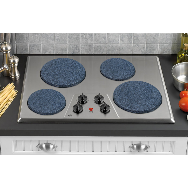 Set of 4 Reston Lloyd burner hotplates, Granite noir