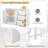 Kitchen Island with Extendable Dining Table，Converts Into a Dining Table and Adjustable Pull-Out Top-106713643