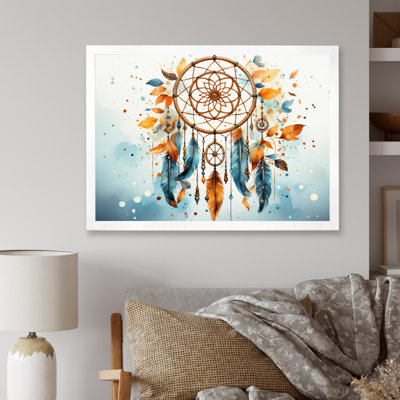 «Orange Dreamcatcher Minimalist Harmony» sur impression sur toile
