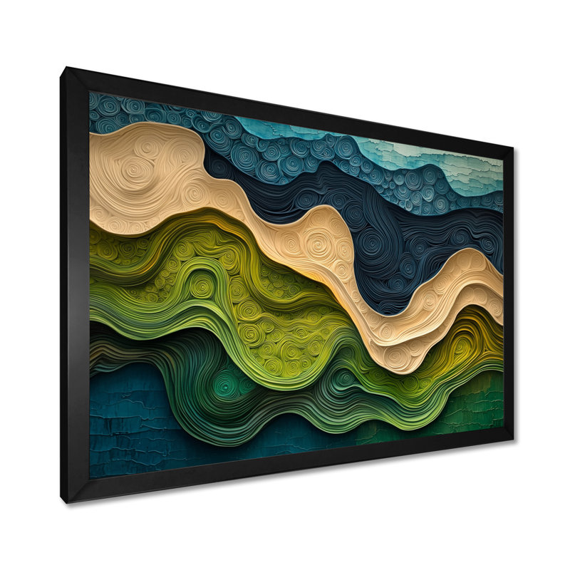 Braunste - Abstract Wall Art, Reproduction encadrée d'une seule photo, Noir, noir, noir, noir, H 12 po x l 20 po