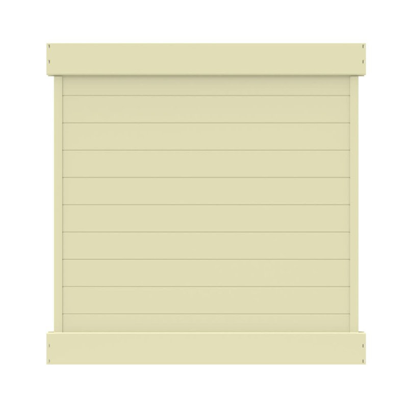 Horizontal Fence Sand Vinyl Privacy Panel Kit,  70.5" H x 66.75" W x 5" D