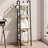 Ladder Shelf Bookshelf, Freestanding Corner Storage with 2 Hooks-756179453