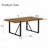 Rustic Industrial Rectangular Dining Table with Powder Coated Metal Legs (Seats 4-6)-1376770142