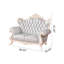 Causeuse en cuir véritable 66,93 po Living