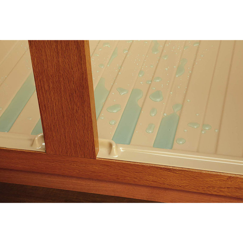 Plateau d'égouttement Almond Polymer, Amande, H 0,75 po x l 34,5 po x p 23,25 po