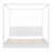 Wood LED Canopy Bed ,Canopy Platform Bed With Support Slats, No Box Spring Needed