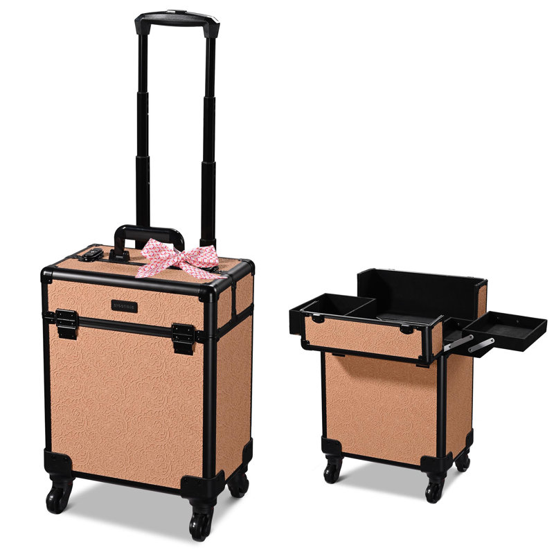 Organisateur de chariot à maquillage Hokku Designs, Corail rococo